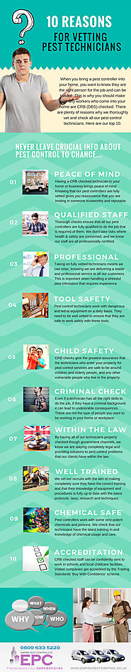 Empire Ltd Pest Technician Check List Infographic