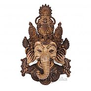 Website at https://www.craftvatika.com/vintage-style-handmade-ganesha-the-elephant-lord-wall-mask.html
