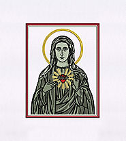 Religiously Poignant Virgin Mary Embroidery Design | EMBMall