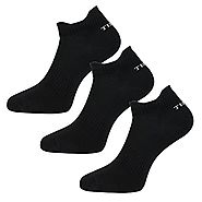 Tisoks 3 Pairs Black Mens and Womens Titanium Anti Odor Antifungal Sports Ankle Socks Antibacterial for Athletes Feet