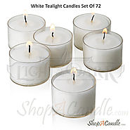 White Unscented Tealight Candles With Clear Cups Burn 8 Hour– Tealight Candles