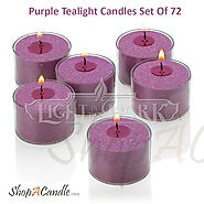 Tealight Candles | Purple Tealight Candles In Cups | Shopacandle