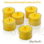 Shop Yellow Scented Tealight Candles Set Of 72 At Shopacandle