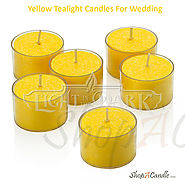 Yellow Tealight Candles Scented Set For Wedding - Shopacandle