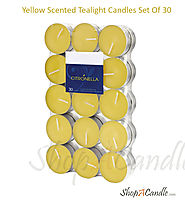 Yellow Soft Scented Tealight Candles Set Of 30 On Shopacandle