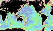 Satellite Geodesy, IGPP, SIO, UCSD | Global Topography | Measured and estimated seafloor topography