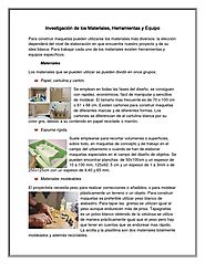 Materiales Para Hacer Una Maqueta