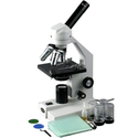 AmScope 40x-1000x Advanced Home School Student Widefield Biological Compound Microscope with Sturdy Metal Framework a...