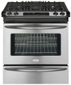Frigidaire FGGS3045K 30" Slide-In Gas Range with Quick Preheat and True Convection, Stainless Steel