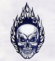 Fire Skull Machine Embroidery Design | EMBMall