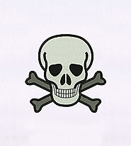 Classic Crossed Skull and Bones Embroidery Design | EMBMall
