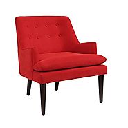 Abbyson Living Murphy Mid Century Accent Chair in Red | Lavorist