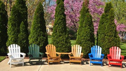 Multi Colored Recycled Plastic Adirondack Chairs