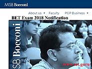 www.misbbocconi.com BET Exam 2018 Notification MAHA Online Application Form