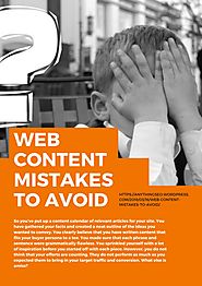Web Content Mistakes to Avoid by rebecca - issuu