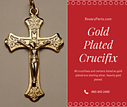 Gold Plated Crucifix | RosaryParts.com