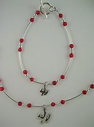 No. 906 Holy Spirit Bracelet & Pendant Set featuring ruby stones & Holy Spirit medals with toggle clasps | Rosary Par...