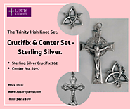 No. S473 Crucifix & Center Set — Sterling Silver