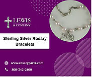 "Sterling Silver Rosary Bracelets - First Communion Rosary "