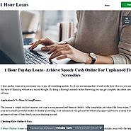 1 Hour Payday Loans- Achieve Speedy Cash Online For Unplanned Fiscal Necessities