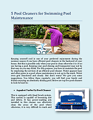 5 Pool Cleaners for Swimming Pool Maintenance
