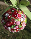 Buttons Pinned to Styrofoam Ball