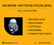 Beautiful Lustre Diamond-South Sea Pearl Ring