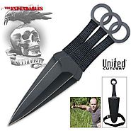 UNITED UC2772 EXPENDABLES KUNAI 3 PIECE TRIPLE THROWER SET WITH SHEATH