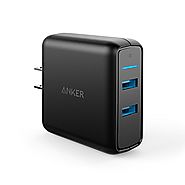 Anker Quick Charge 3.0 39W Dual USB Wall Charger, PowerPort Speed 2 for Galaxy S7/ S6/ Edge/ Plus, Note 5/ 4 and Powe...