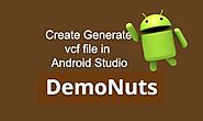 Generate Vcf File Android Studio Programmatically