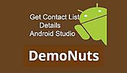 Get Contact List Details Android Studio Programmatically