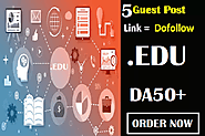 Write and publish 5 EDU guest post DA 50+ Dofollow Blog for $245