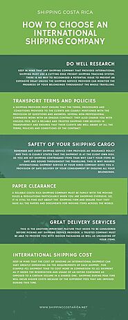 How to choose an international shipping company?