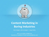 Content Marketing in Boring Industries
