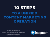 Funnelholic Webinar: 10 Steps to a Unified Content Marketing Operation