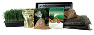 Certified Organic Wheatgrass Growing Kit - Grow & Juice Wheat Grass: Trays, Seed, Soil, Instructions, Wheatgrass Book...
