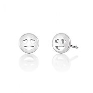 Chamilia Petite Smiley Face Stud Earrings