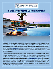 6 Tips for Choosing Vacation Rentals