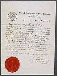 [Teaching certificate for Lizzie Johnson, dated August 4, 1871] - The Portal to Texas History