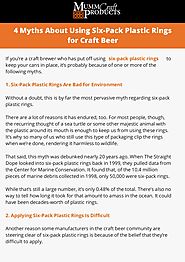 4 myths about using six pack plastic rings for craft beer