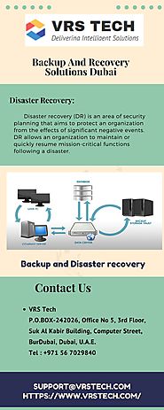 Data Backup & Disaster Recovery Solutions in Dubai, UAE - Vrs Tech