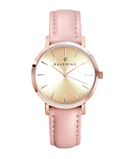 ROSE GOLD CASE, GOLD SUNRAY DIAL - BAUERING