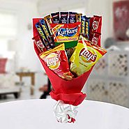 Buy / Send High on Snack Bouquet Gifts online Same Day & Midnight Delivery across India @ Best Price | OyeGifts