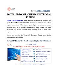 Wavex 65" Interactive Touch screen rental in Dubai