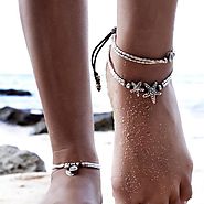 Boho Starfish Anklet OR Vintage Knot Anklet - Grace Callie Designs