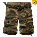 Belted Camo Cargo Shorts for Men CW140066