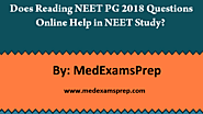 Does Reading NEET PG 2018 Questions Online Help in NEET Study?