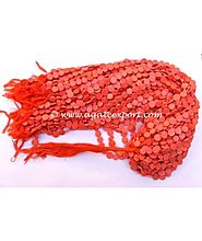 Shop for RED FLATE ROUND SYNTHETIC BEADS