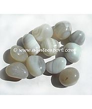 Buy Banded Gray Agate Tumbled Stones at Agate Export