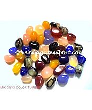 Buy MIX ONYX TUMBLED STONES At Agate Export